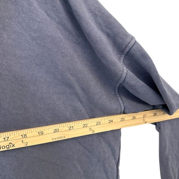 Aerie Blue Oversized Cotton Drawstring Hoodie Size S - Picture 5 of 8